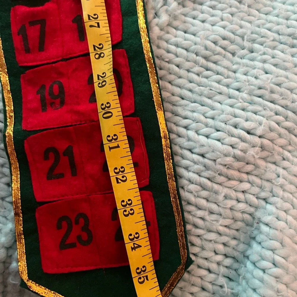 Holiday Advent Calendar Hanging Pocket